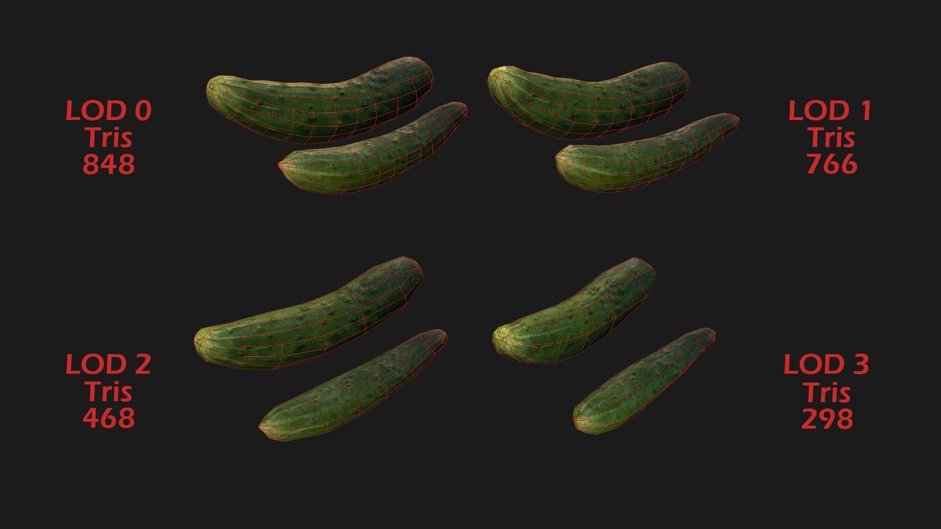 Fruits and Vegetables Collection Low-poly 3D model_26