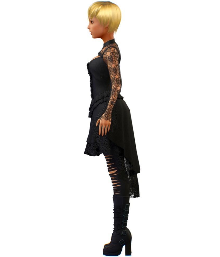 High Poly Subdivision Gothic Style Avatar 3D Model Low-poly 3D model_3