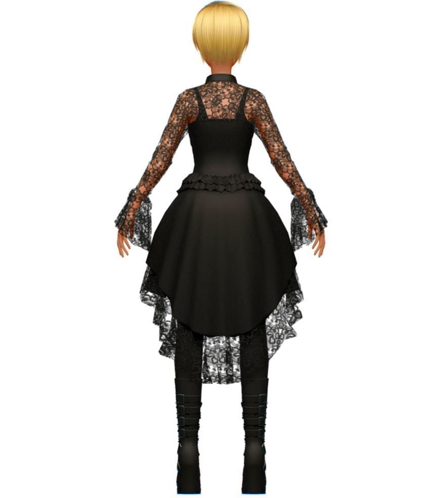 High Poly Subdivision Gothic Style Avatar 3D Model Low-poly 3D model_1