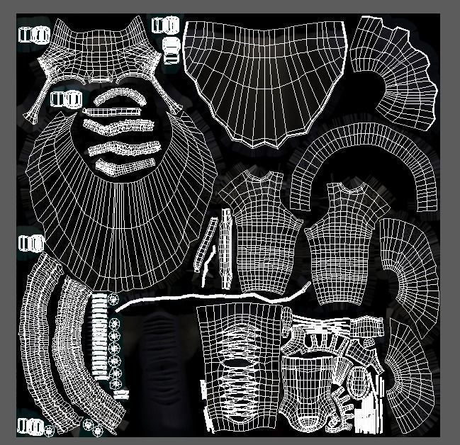 High Poly Subdivision Gothic Style Avatar 3D Model Low-poly 3D model_14