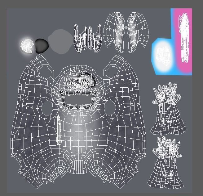 Subdivision High Poly Model Gray Easter Bunny Low-poly 3D model_7