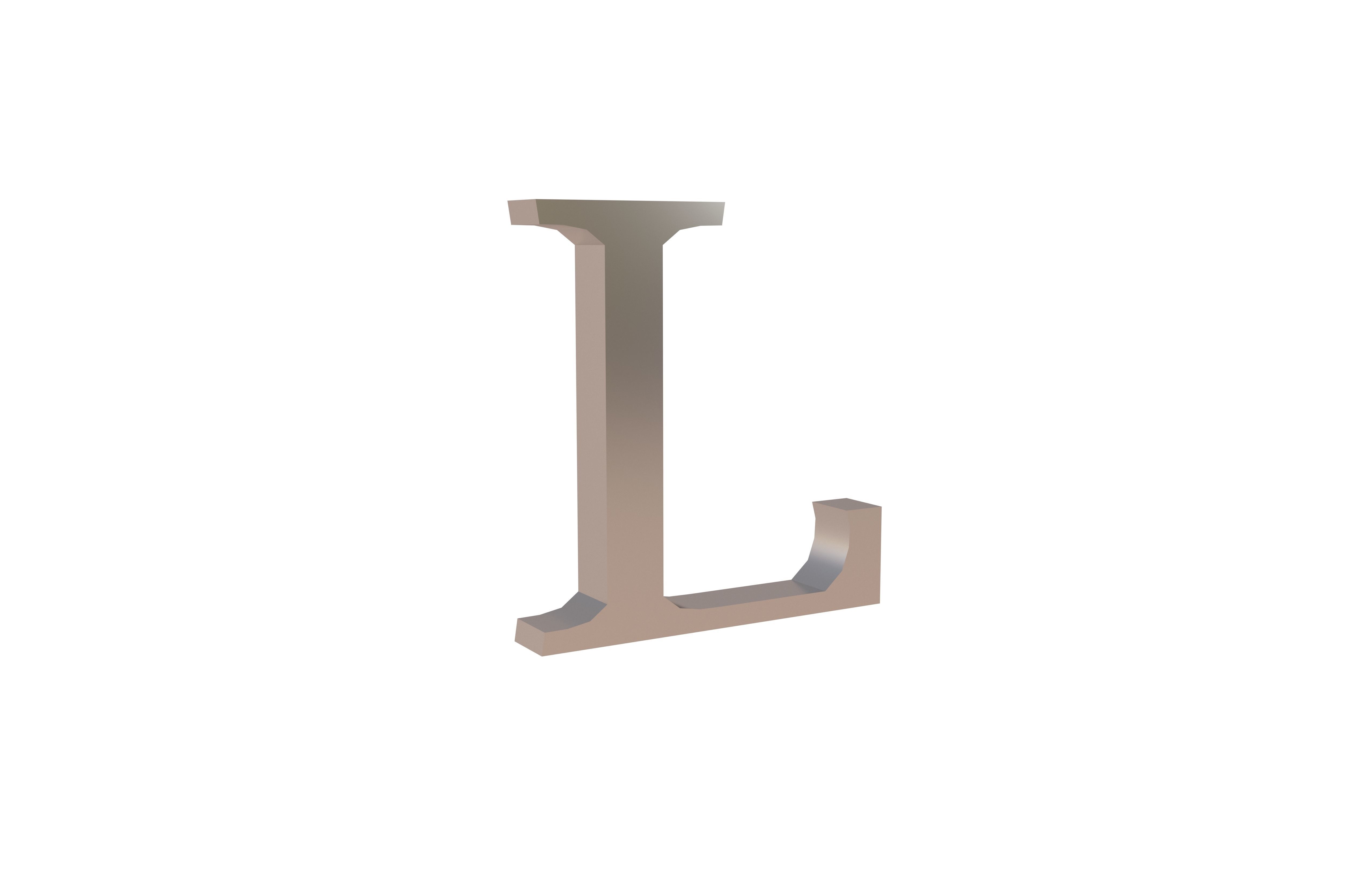 Roman Numerals 50 v1 003 Low-poly 3D model_1