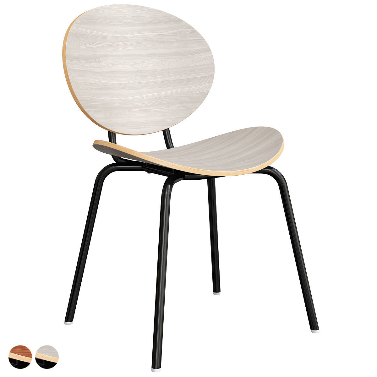 LaLume-ST00268 wooden dining chair with legs 3D model_1
