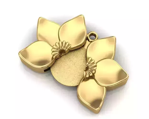 Daffodil flower memorial pendant 3D print model