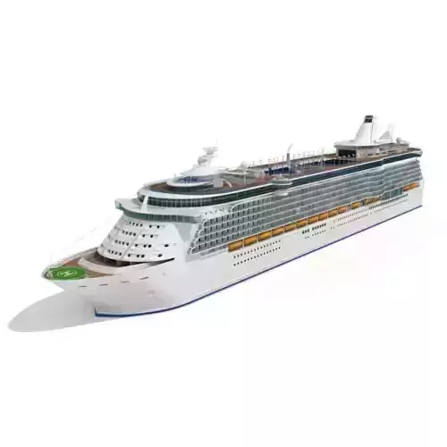 White Cruise Yacht 3D model