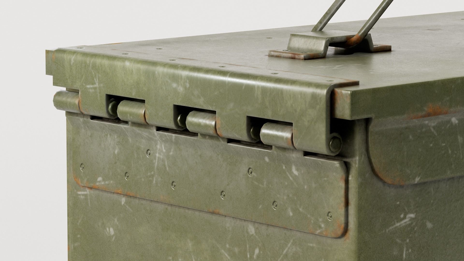 Used millitary Ammo box M2A1 yk1 Low-poly 3D model_7