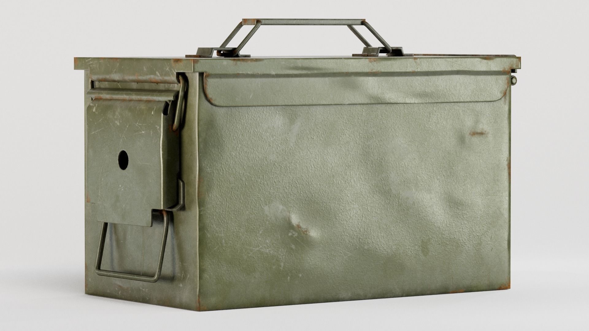 Used millitary Ammo box M2A1 yk1 Low-poly 3D model_5