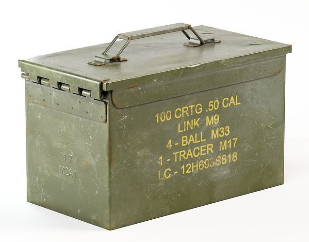 Used millitary Ammo box M2A1 yk1 Low-poly 3D model