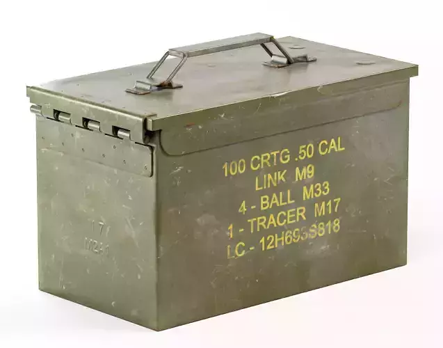 Used millitary Ammo box M2A1 yk1 Low-poly 3D model
