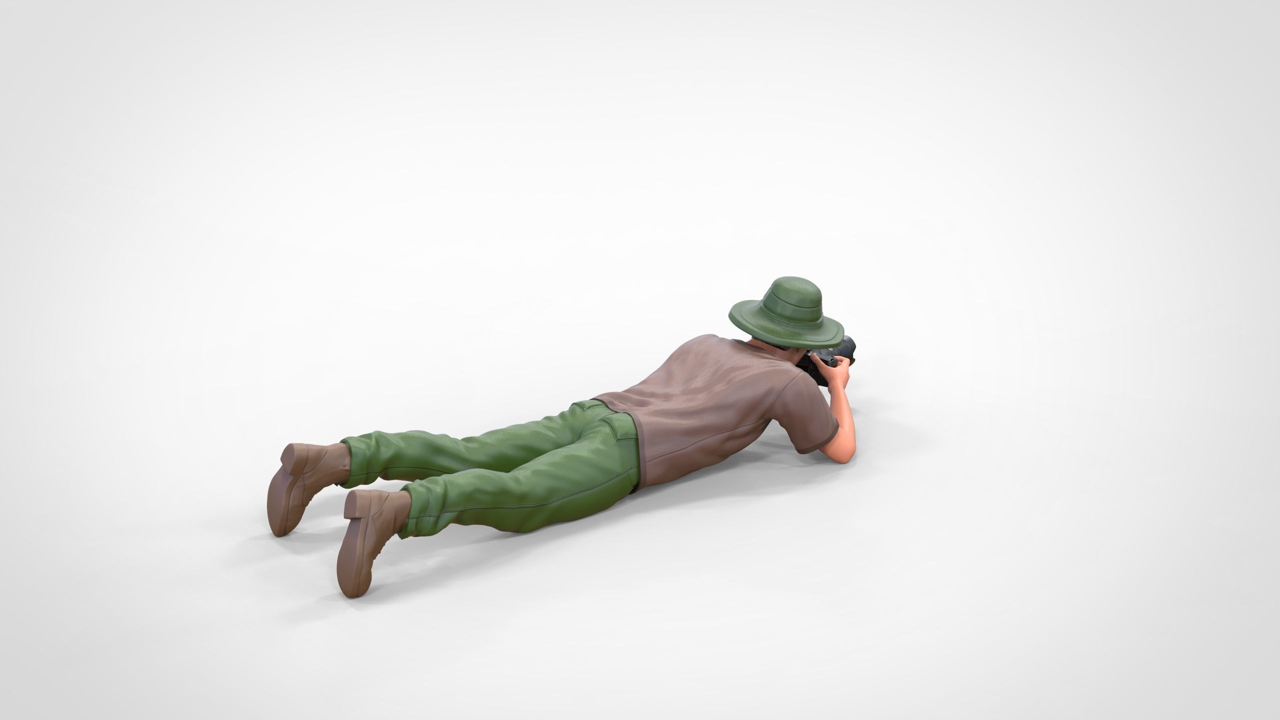 N3 photographer lying down taking photo 3D print model_17