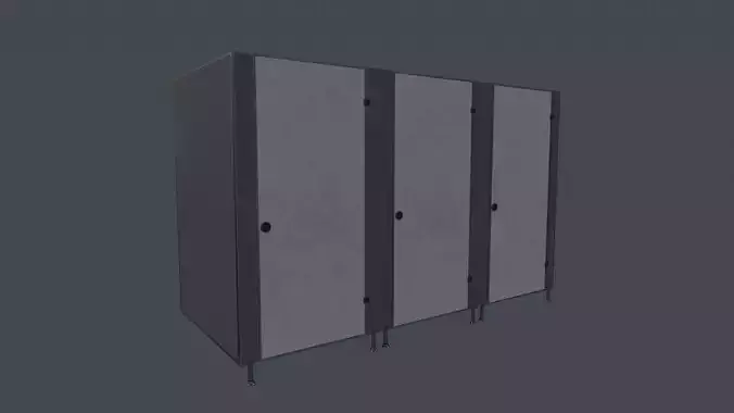 Toilet Cabin Low-poly 3D model