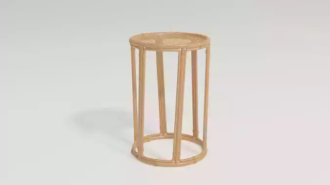 Bamboo high table mesh 3D model