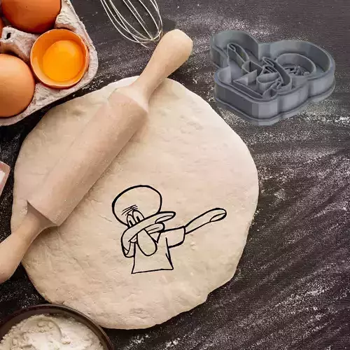 SQUIDWARD TENTACLES COOKIE CUTTER DOUGH SPONGEBOB SQUAREPANTS 3D print model