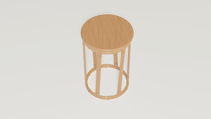 Bamboo high table  3D model