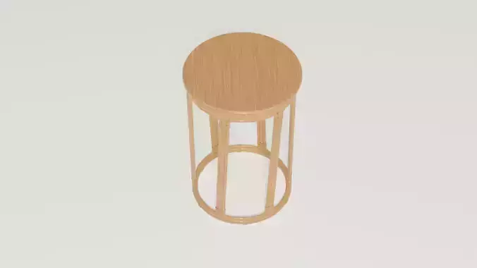 Bamboo high table  3D model