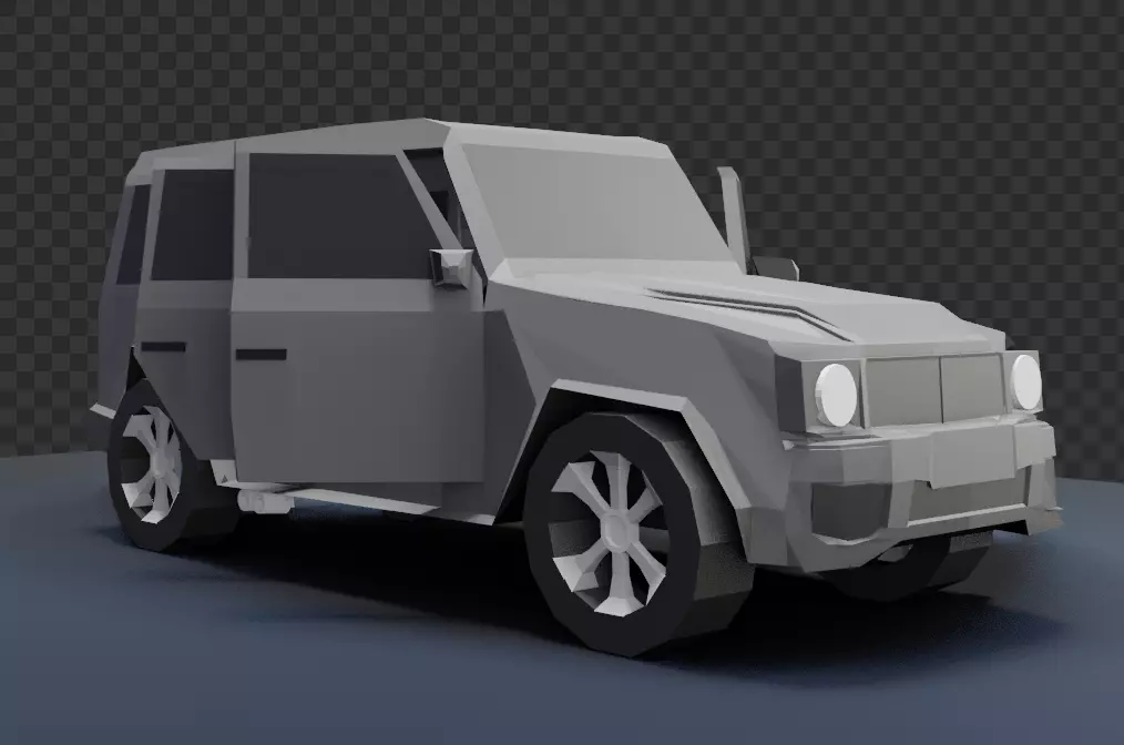 Mercedes Benz G Class - LowPoly Low-poly 3D model_0