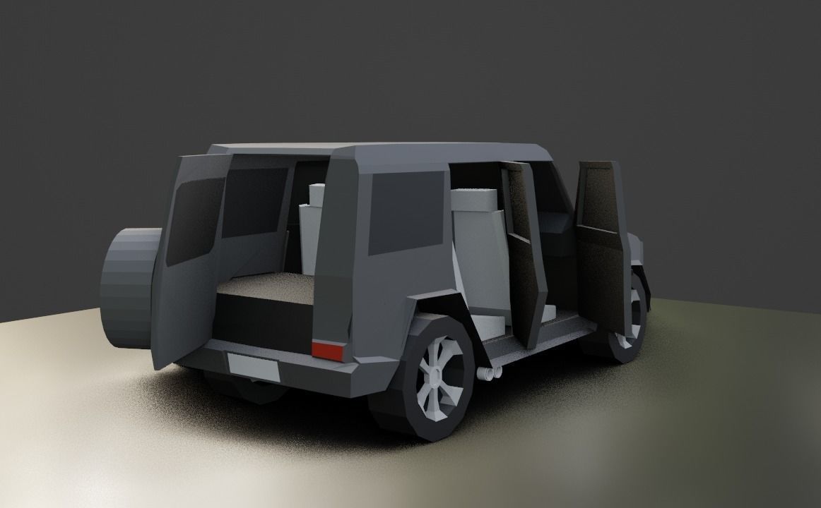 Mercedes Benz G Class - LowPoly Low-poly 3D model_9