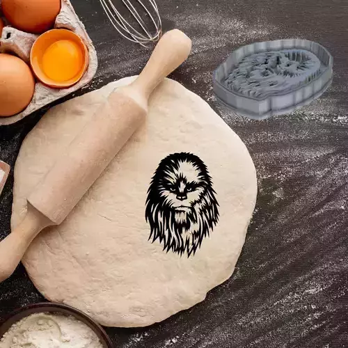CHEWBACCA COOKIE CUTTER PASTRY DOUGH BISCUIT SUGAR FOOD 3D print model