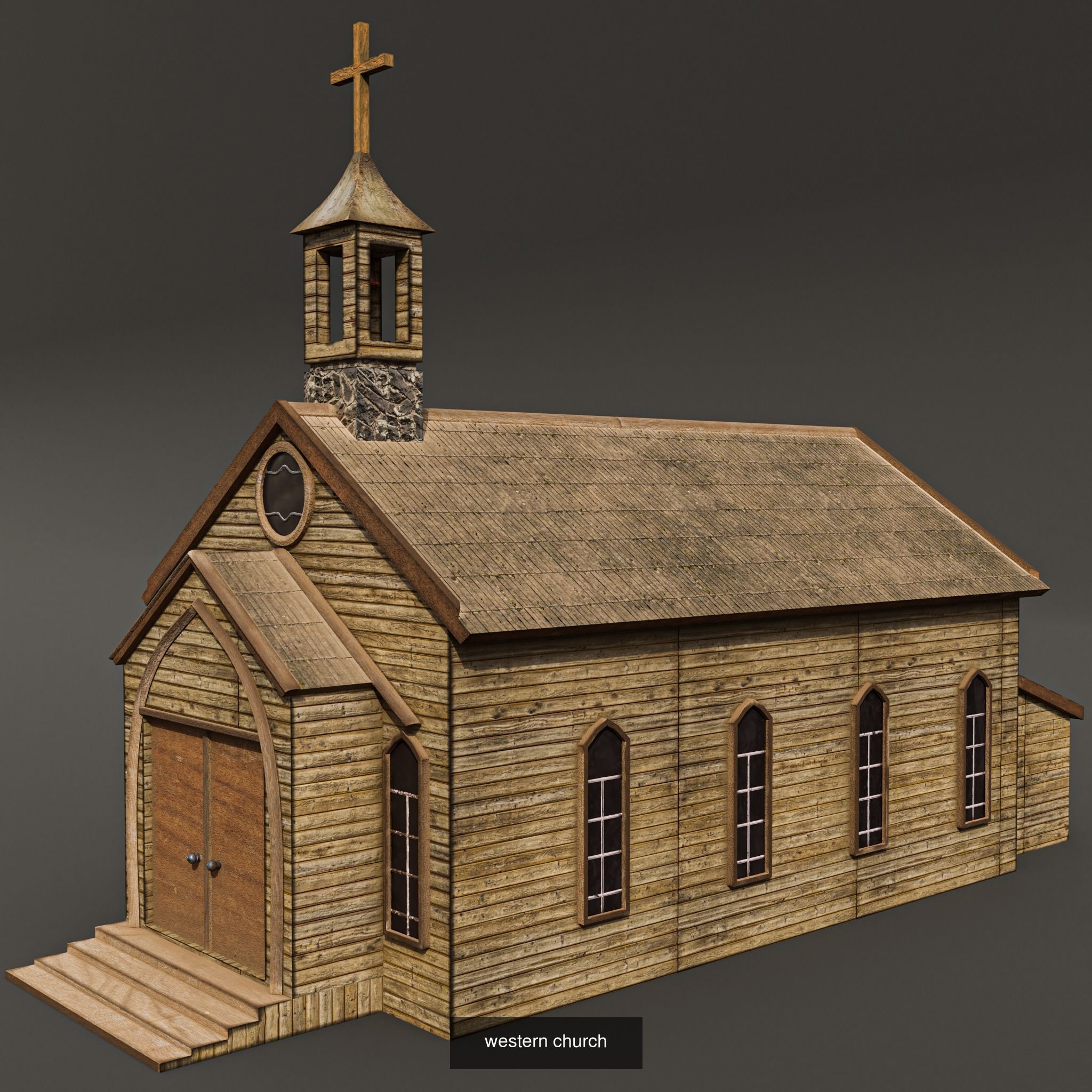 WESTERN CITY KITBASH 3D Model Collection_9