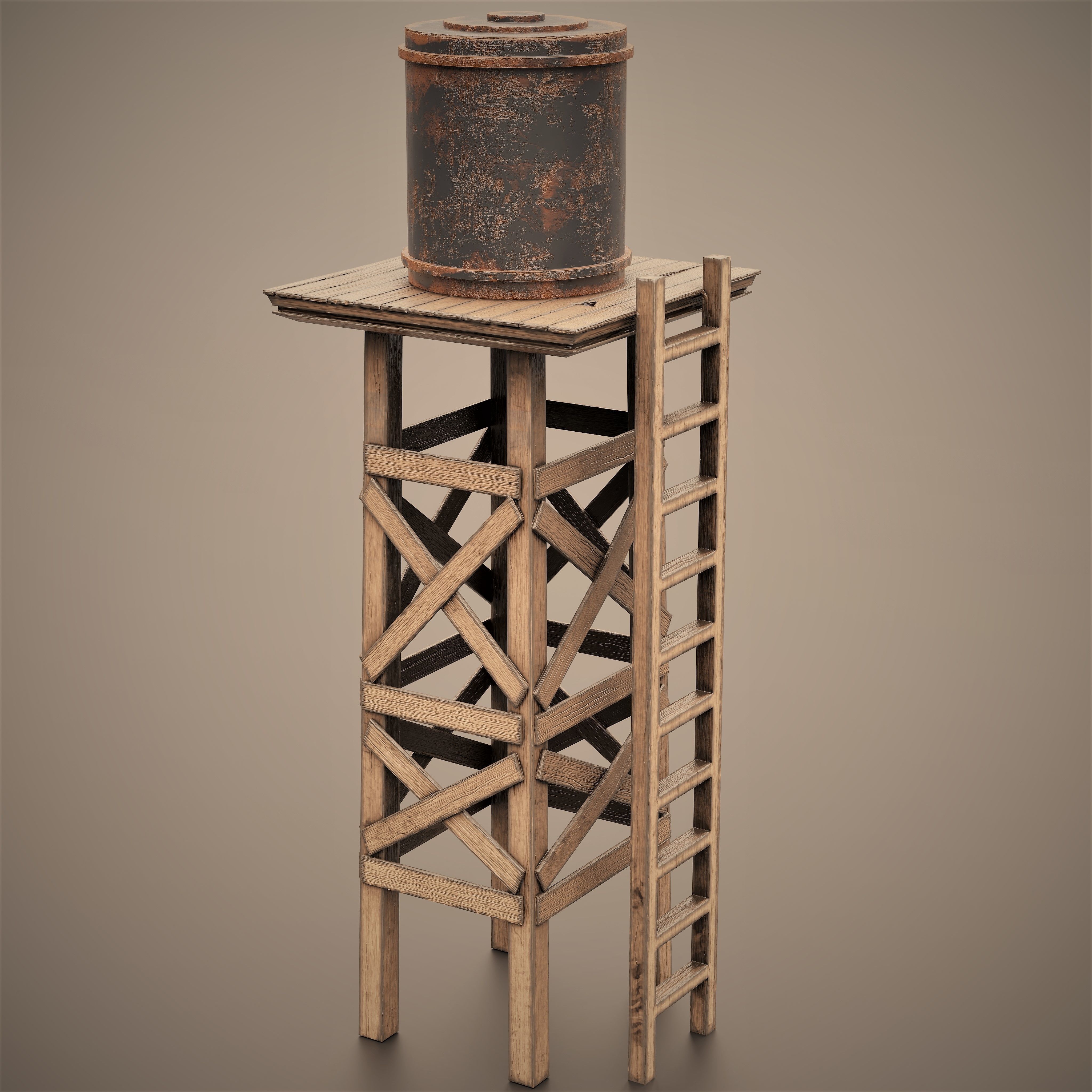 WESTERN CITY KITBASH 3D Model Collection_8