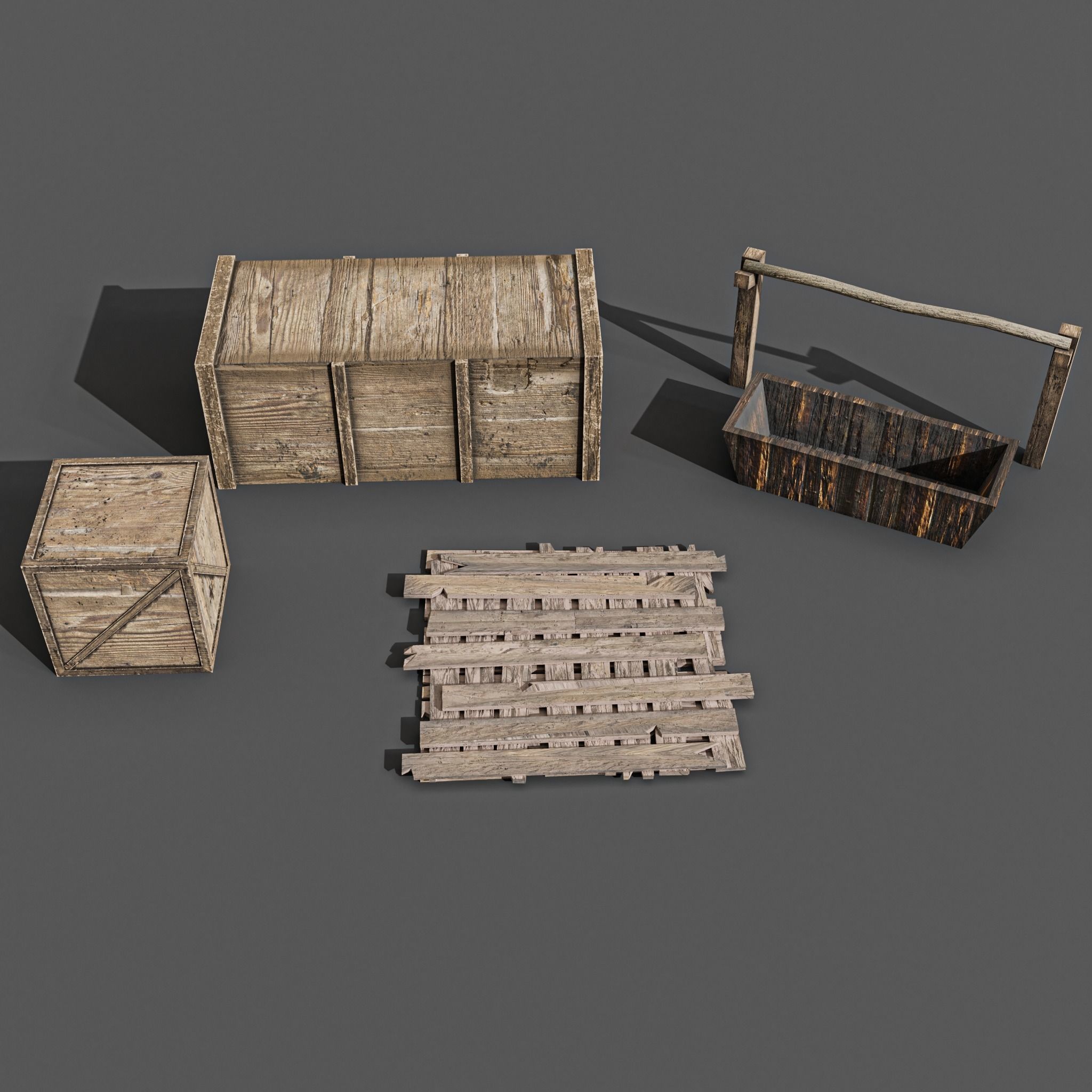 WESTERN CITY KITBASH 3D Model Collection_29