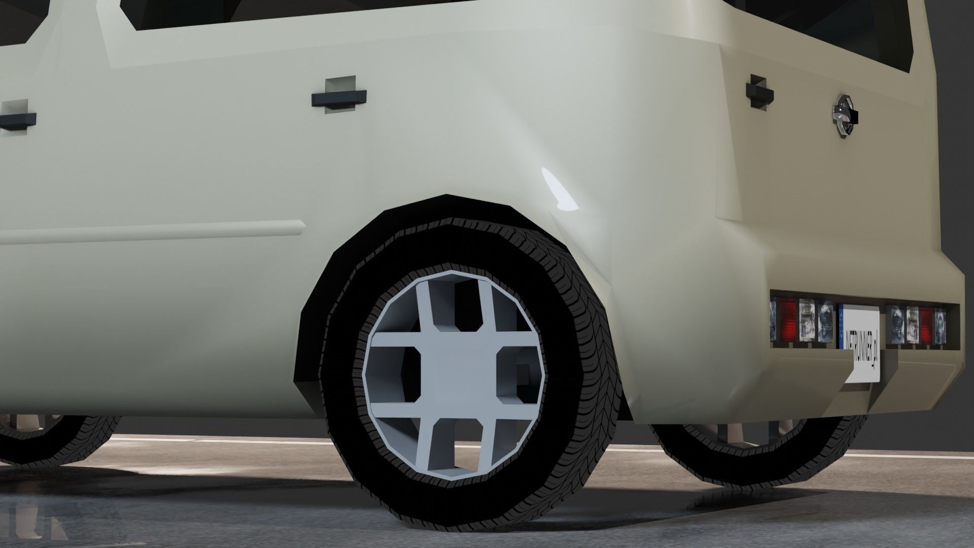 Nissan Cube Low-poly 3D model_9