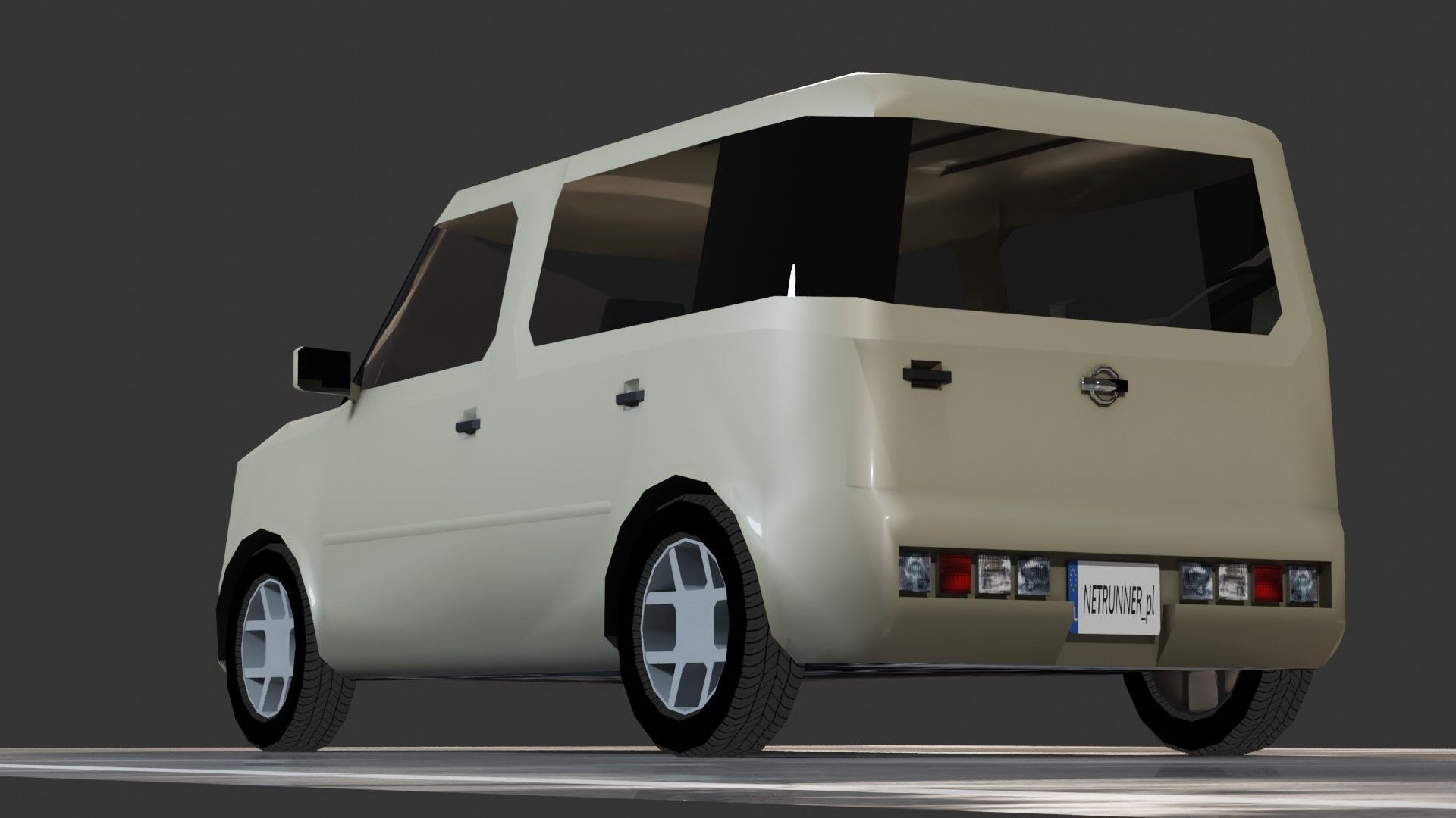 Nissan Cube Low-poly 3D model_6
