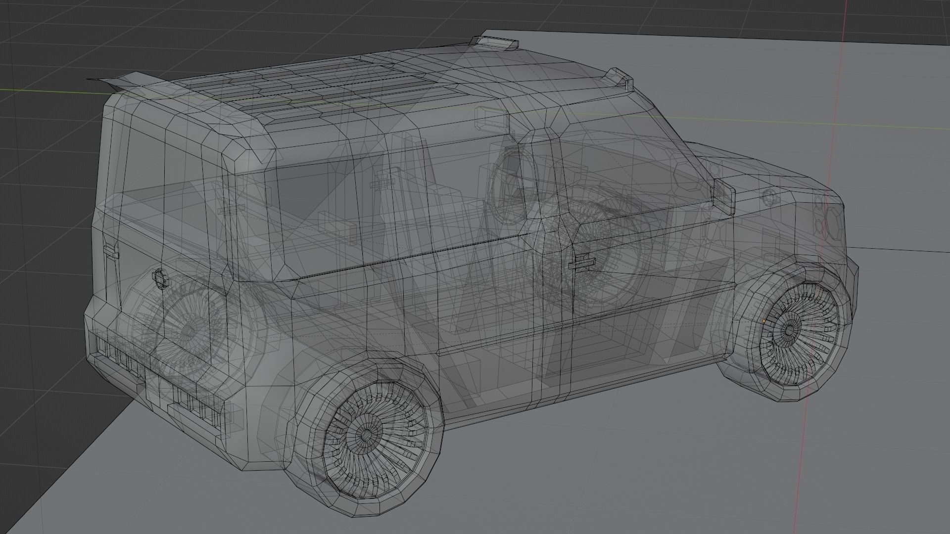 Nissan Cube Low-poly 3D model_14