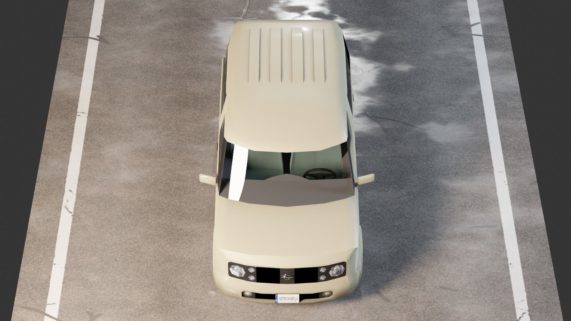 Nissan Cube Low-poly 3D model_7