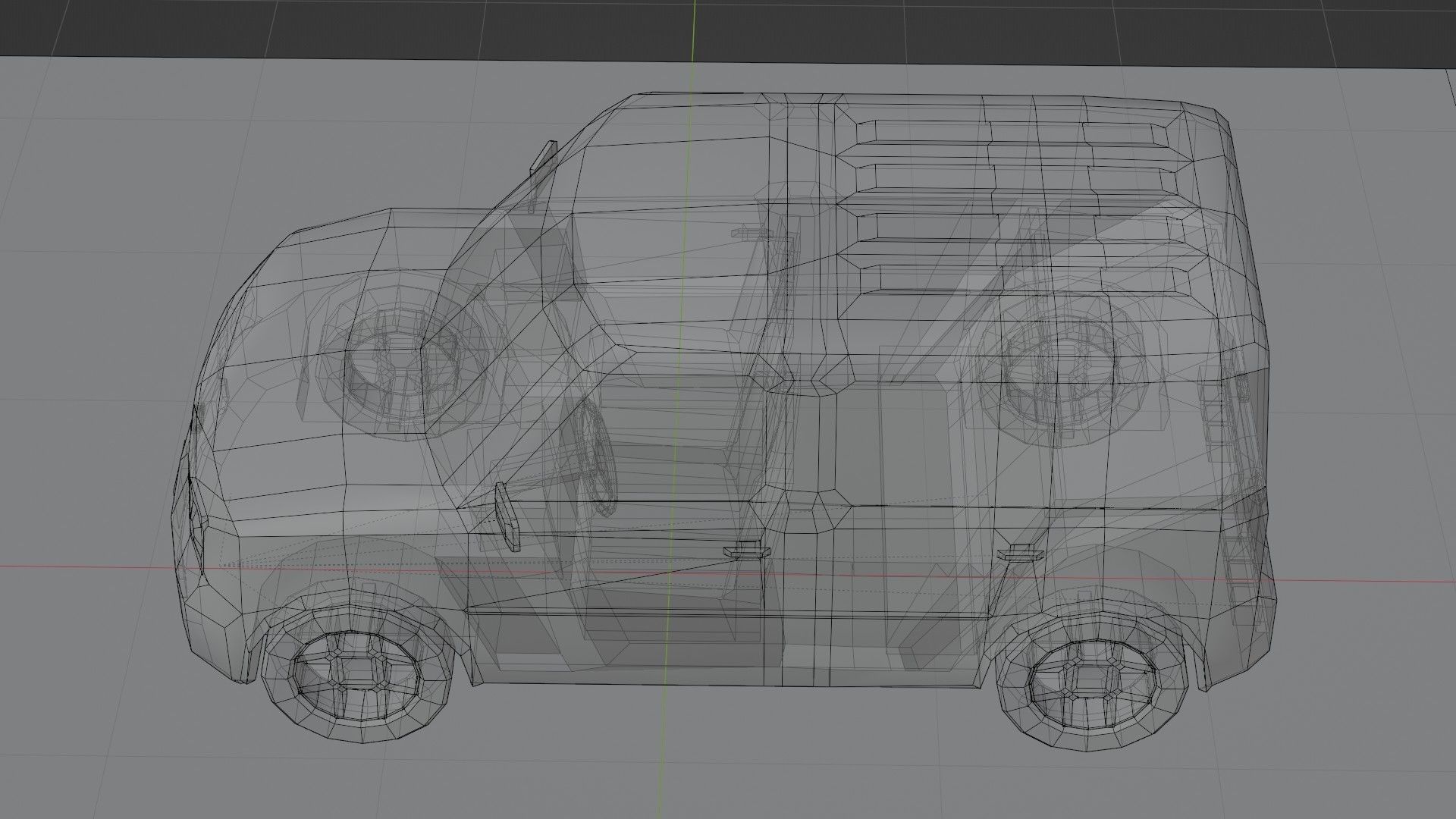 Nissan Cube Low-poly 3D model_3