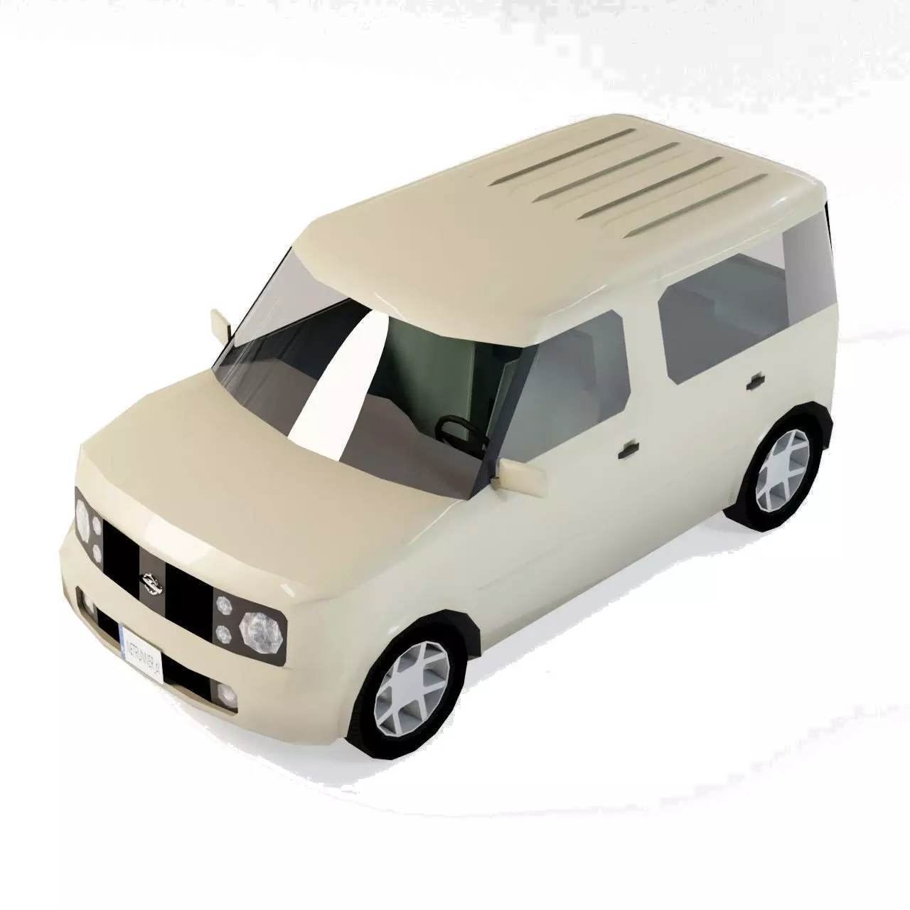 Nissan Cube Low-poly 3D model_0
