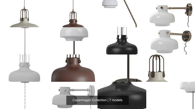 Copenhagen Collection pendant light with shade 