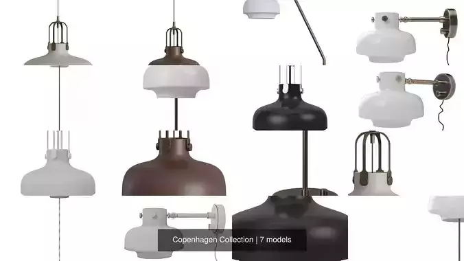 Copenhagen Collection pendant light with shade 