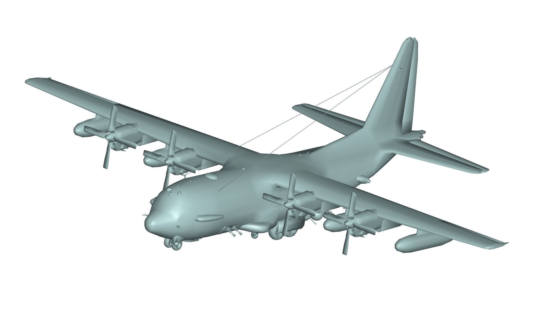 Lockheed AC-130 3D model_1