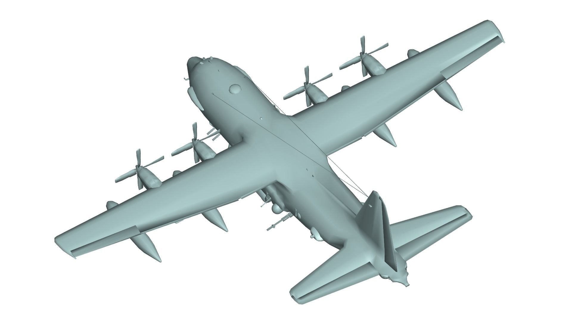 Lockheed AC-130 3D model_4