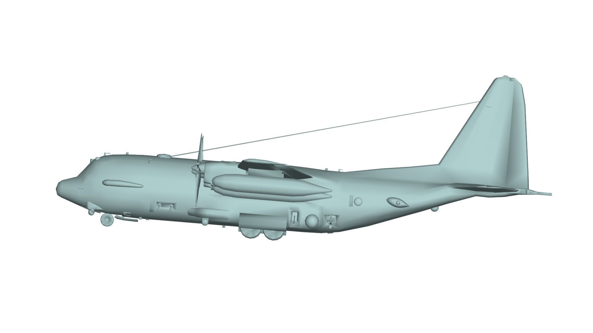 Lockheed AC-130 3D model_2