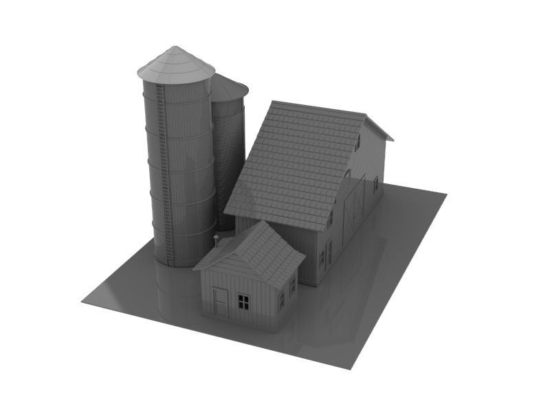 HO scale SUGAR WAREHOUSE 1 87 SCALE FOR RAILWAY DIORAMA MODEL 3D print model_6