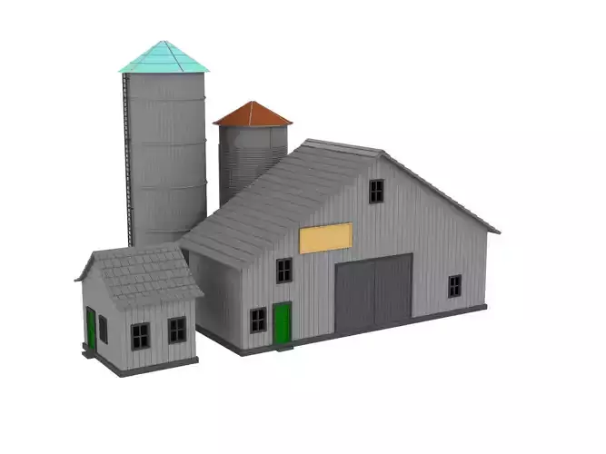 HO scale SUGAR WAREHOUSE 1 87 SCALE FOR RAILWAY DIORAMA MODEL