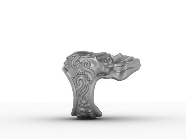 skull ring 3D print model_8