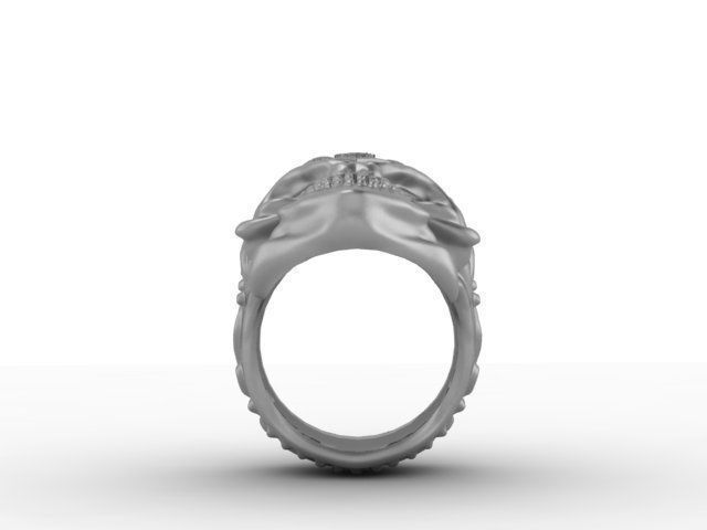 skull ring 3D print model_15
