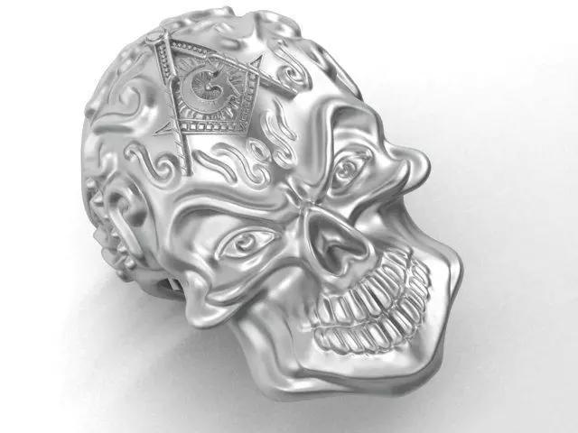 skull ring 3D print model_0
