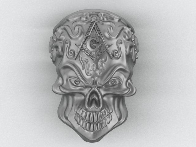skull ring 3D print model_12