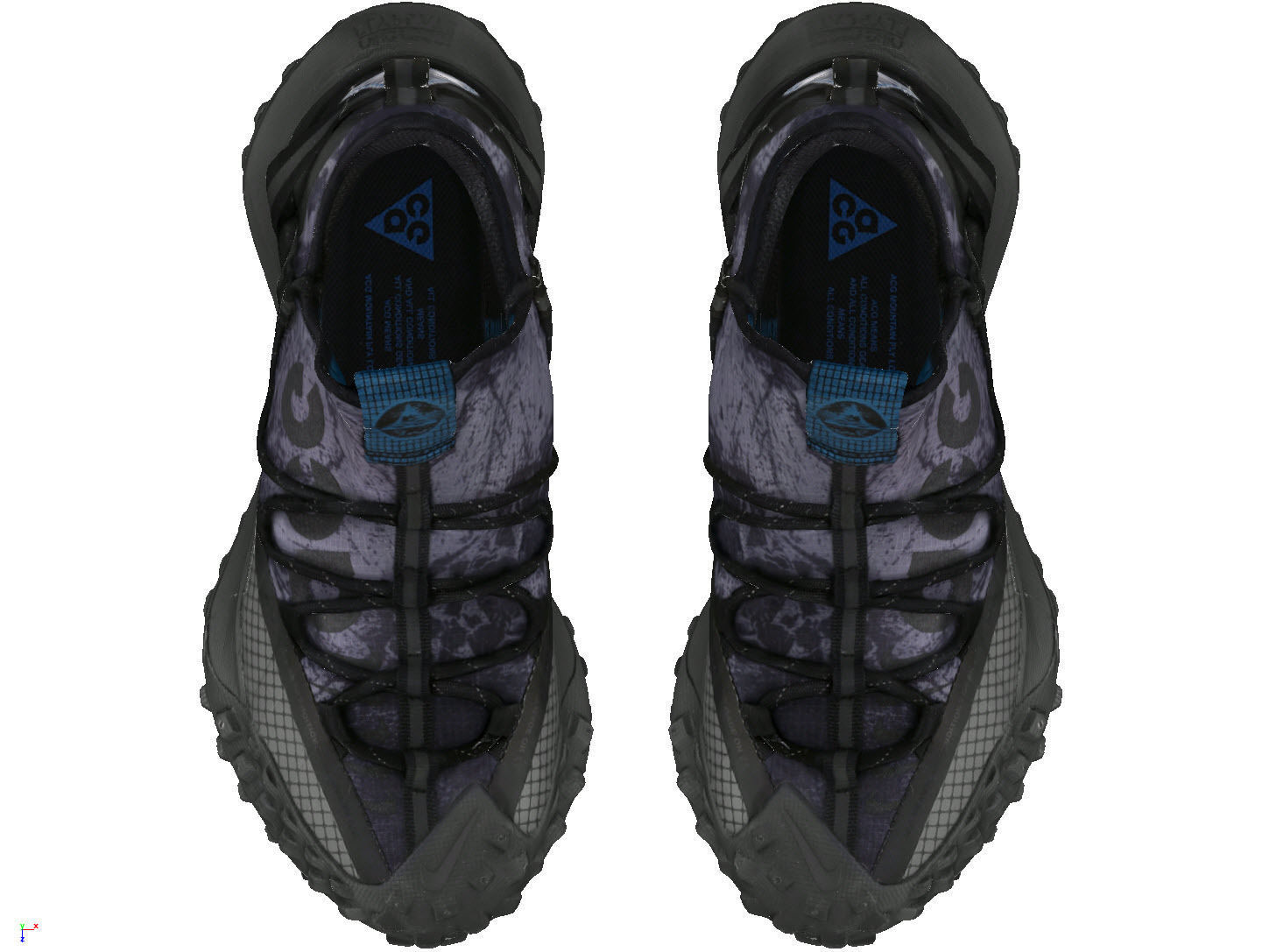 Nike ACG Mountain Fly Grey Abyss cyberpunk techwear shoes  3D model_3