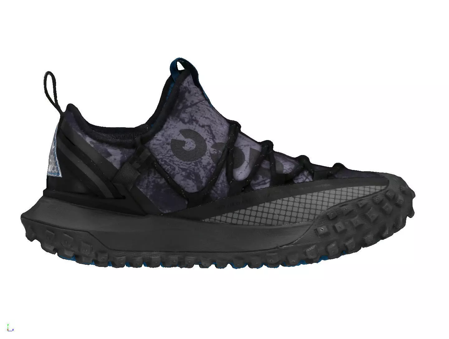 Nike ACG Mountain Fly Grey Abyss cyberpunk techwear shoes  3D model_0