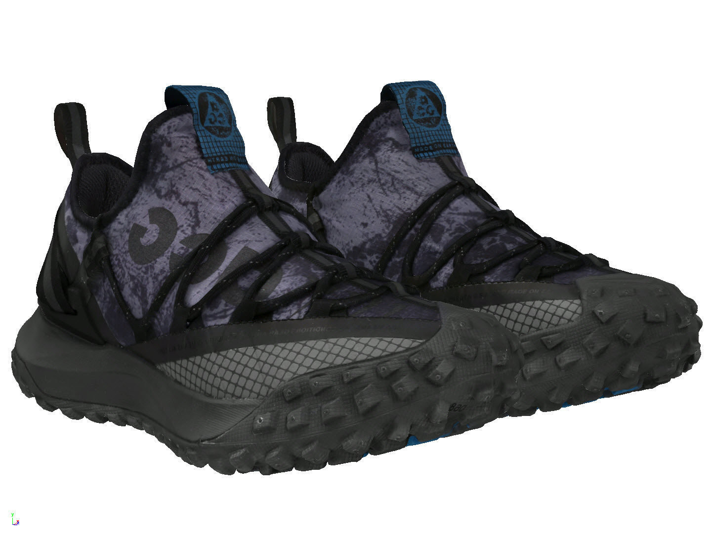 Nike ACG Mountain Fly Grey Abyss cyberpunk techwear shoes  3D model_1