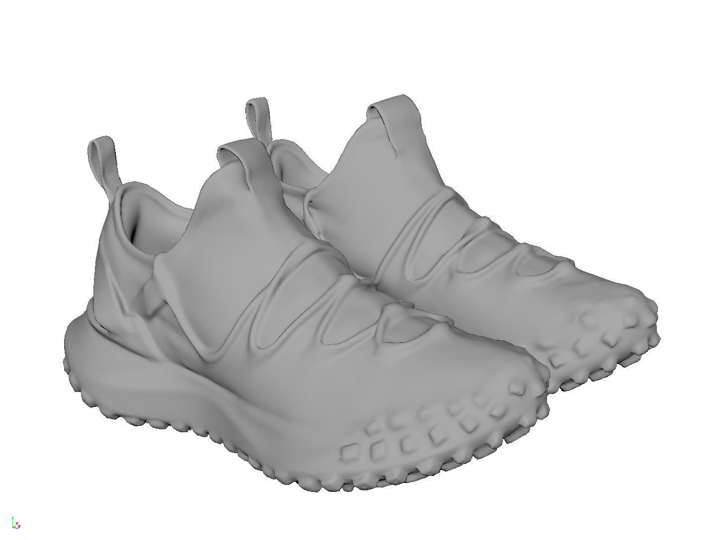 Nike ACG Mountain Fly Grey Abyss cyberpunk techwear shoes  3D model_7