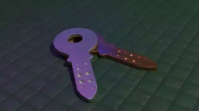 keys with holes 3D model