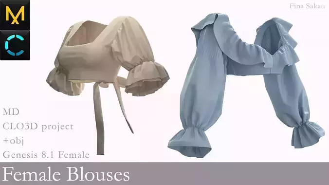 Female Blouses Marvelous Designer