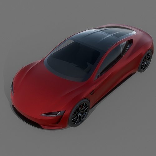 Electric Sport Car Game Ready Low-poly 3D model 3