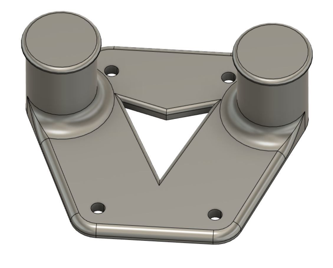  Meepo Board Electric Skateboard Double Bar Flashlight Mount 3D print model_3